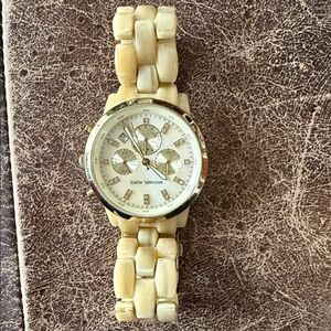 Michael Kors Ivory and Silver Watch